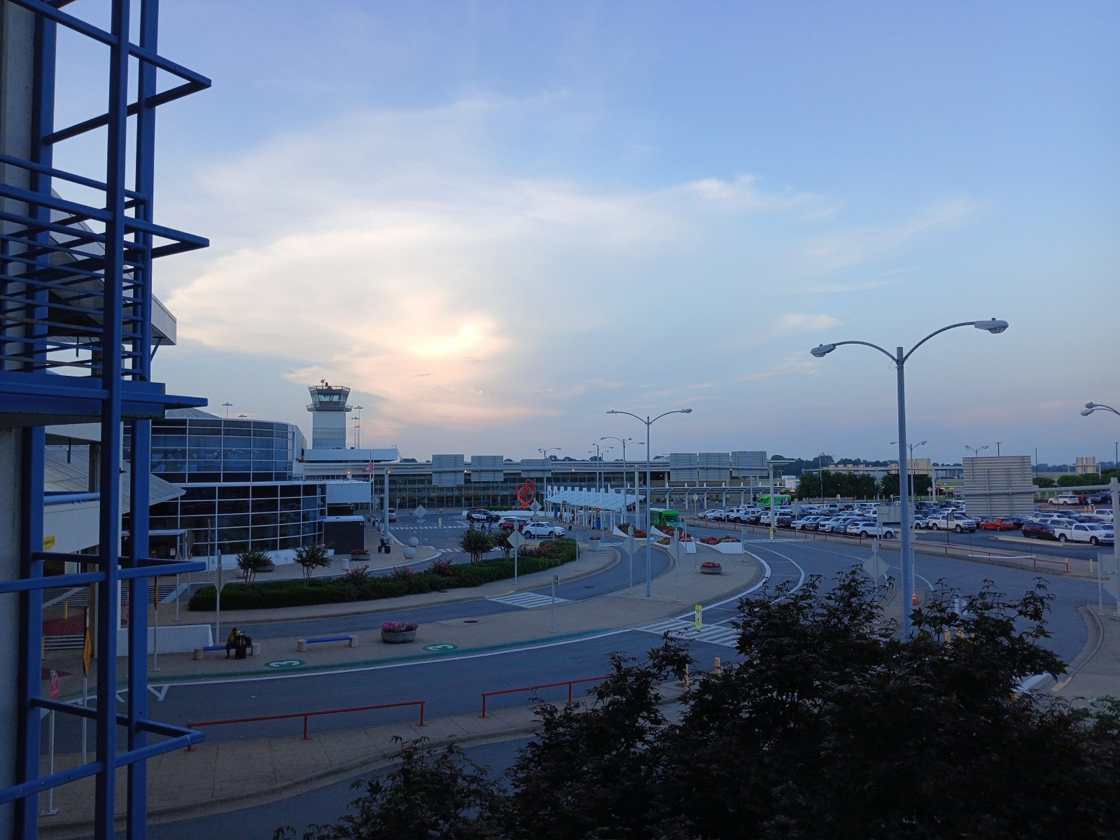 Bill and Hillary Clinton National Airport (LIT) terminal at dusk